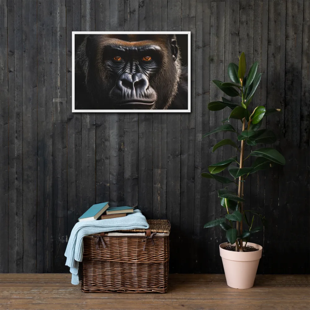Majestic Gaze | Canvas with White Frame | 20″×30″