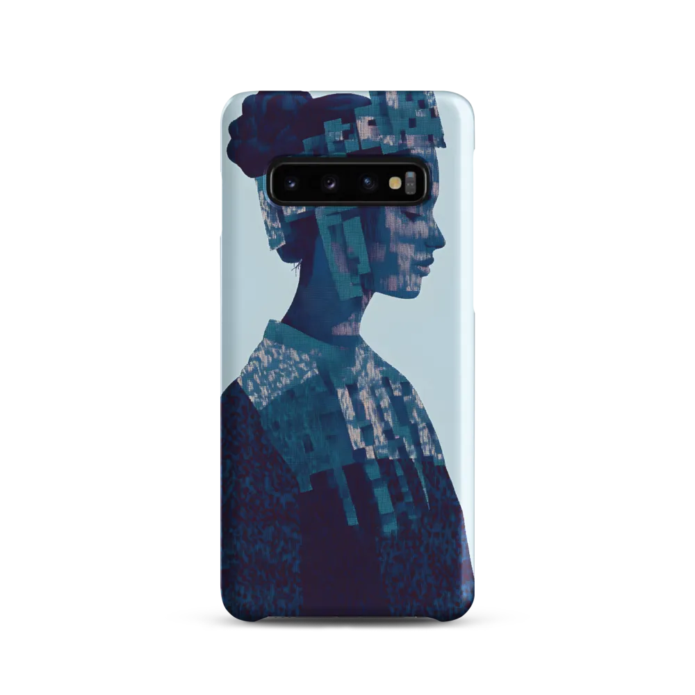 Digital Portrait in Abstract Blue