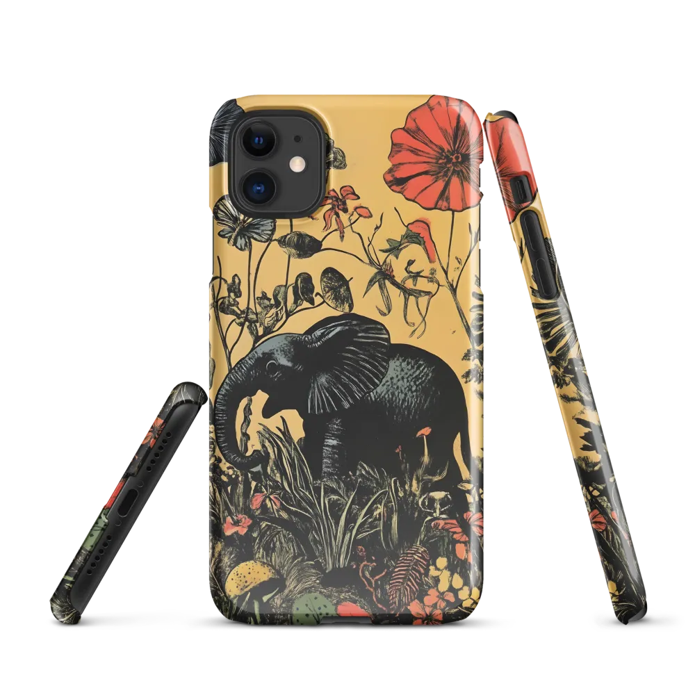 Floral Majesty: The Elephant's Sanctuary | Phone Case |  11 | Snap Case | Glossy