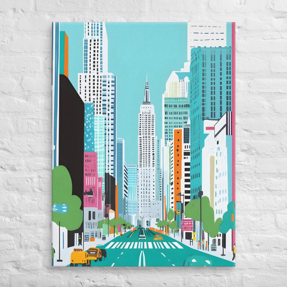 Urban Symphony: A Modern Cityscape | Canvas | 30″×40″