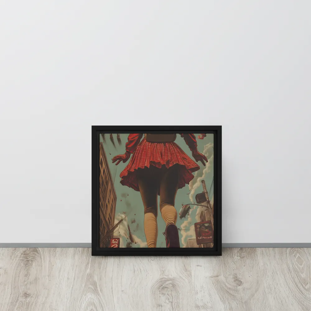 Flight of the Urban Dreamer | Canvas with Black Frame | 12″×12″