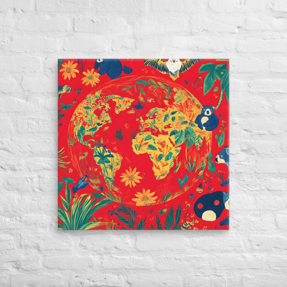 Celebration of Life on Earth | Canvas | 28″×28″
