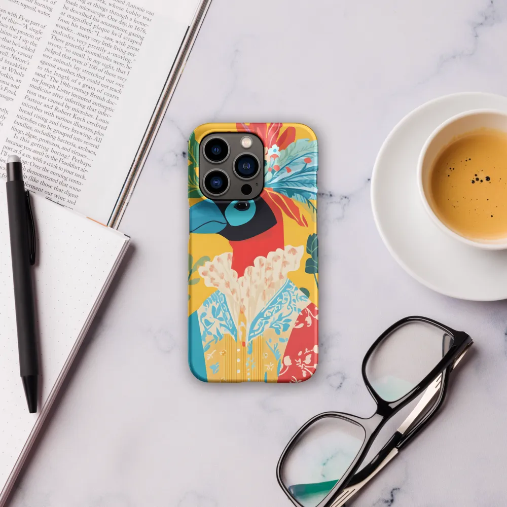 The Regal Parrot: A Celebration of Color | Phone Case |  14 Pro | Snap Case | Matte