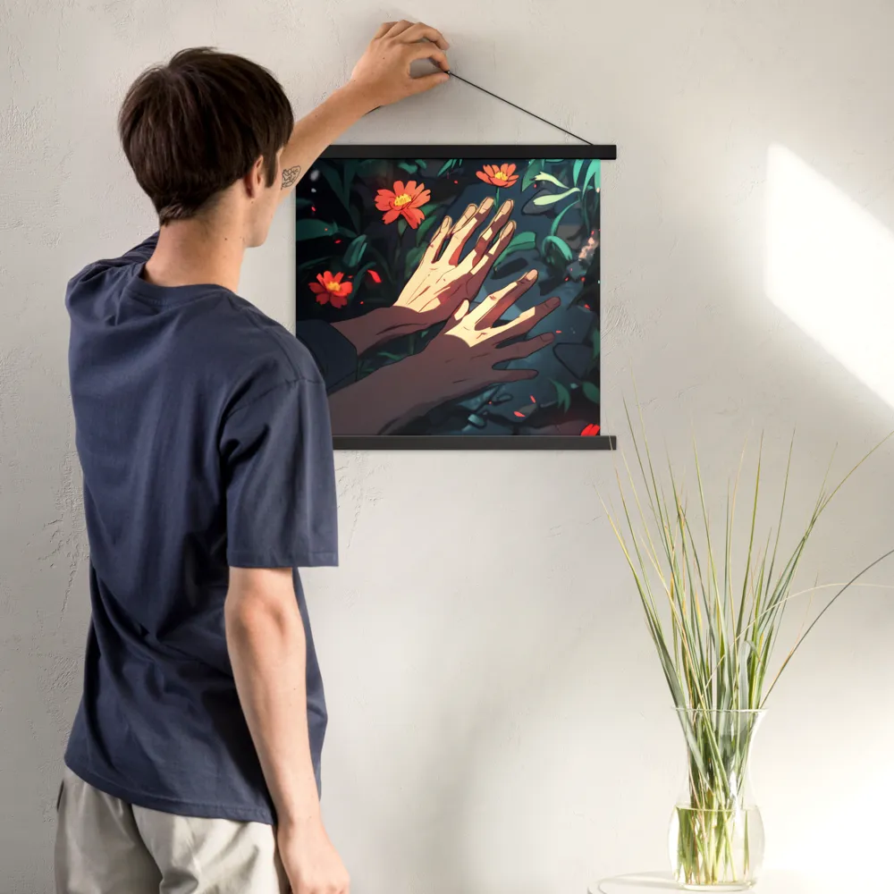 Whispers of Nature | Poster With Black Wood Hanger | 18″×18″