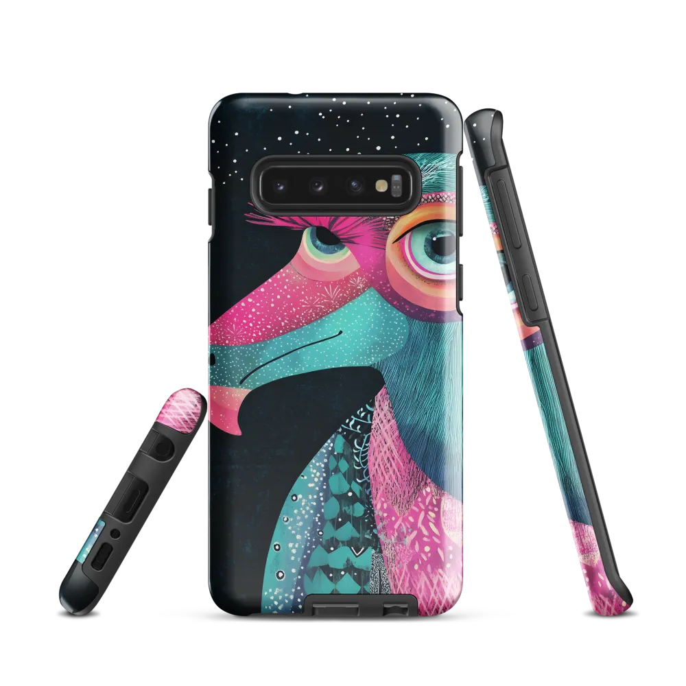 Whimsical Vulture: A Dance of Colors | Phone Case |  S10 | Tough Case | Glossy