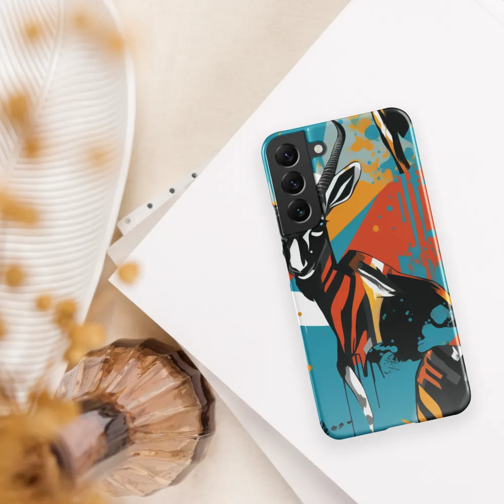 Dynamic Antelope in Vivid Abstract