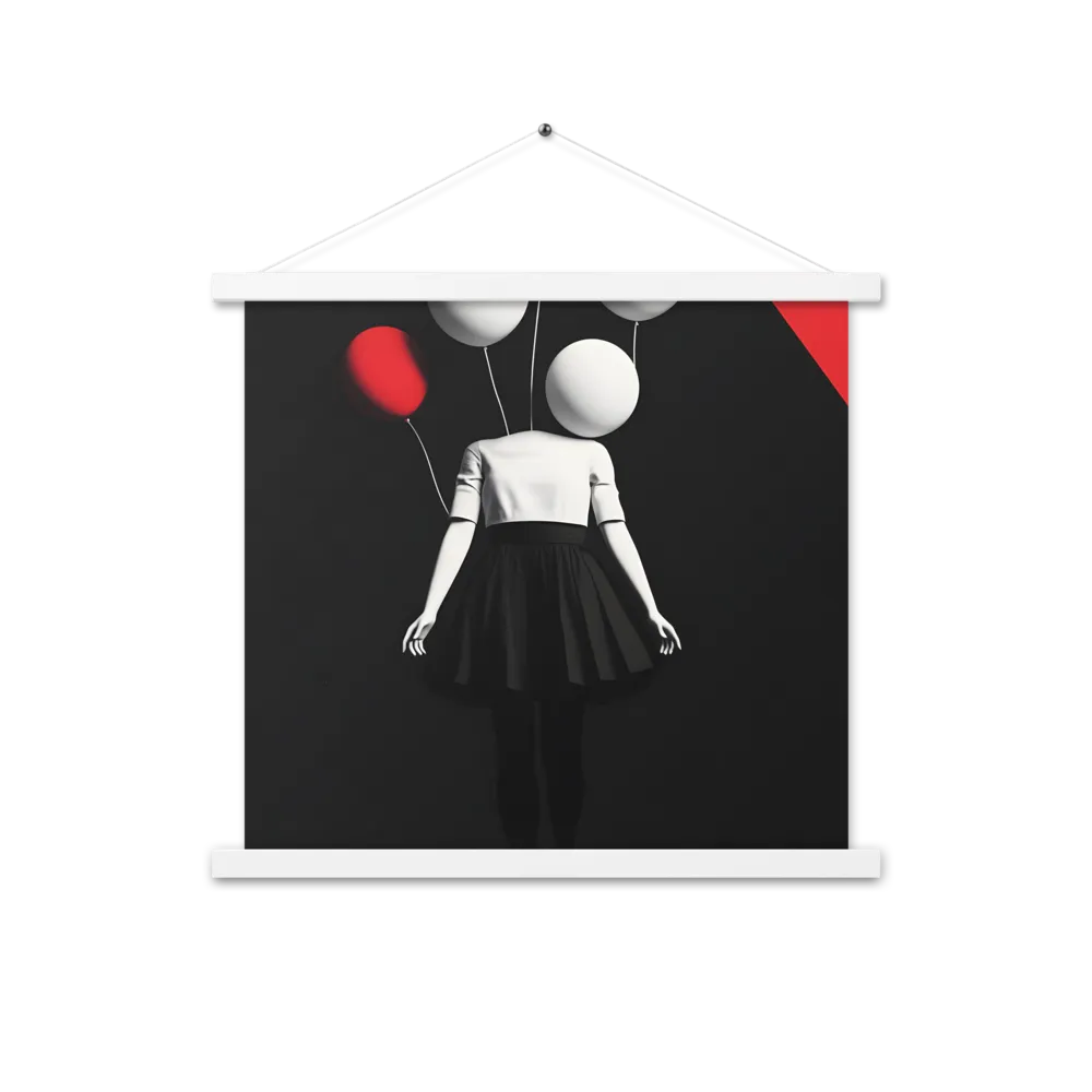 Suspended in Mystery | Poster With White Wood Hanger | 18″×18″