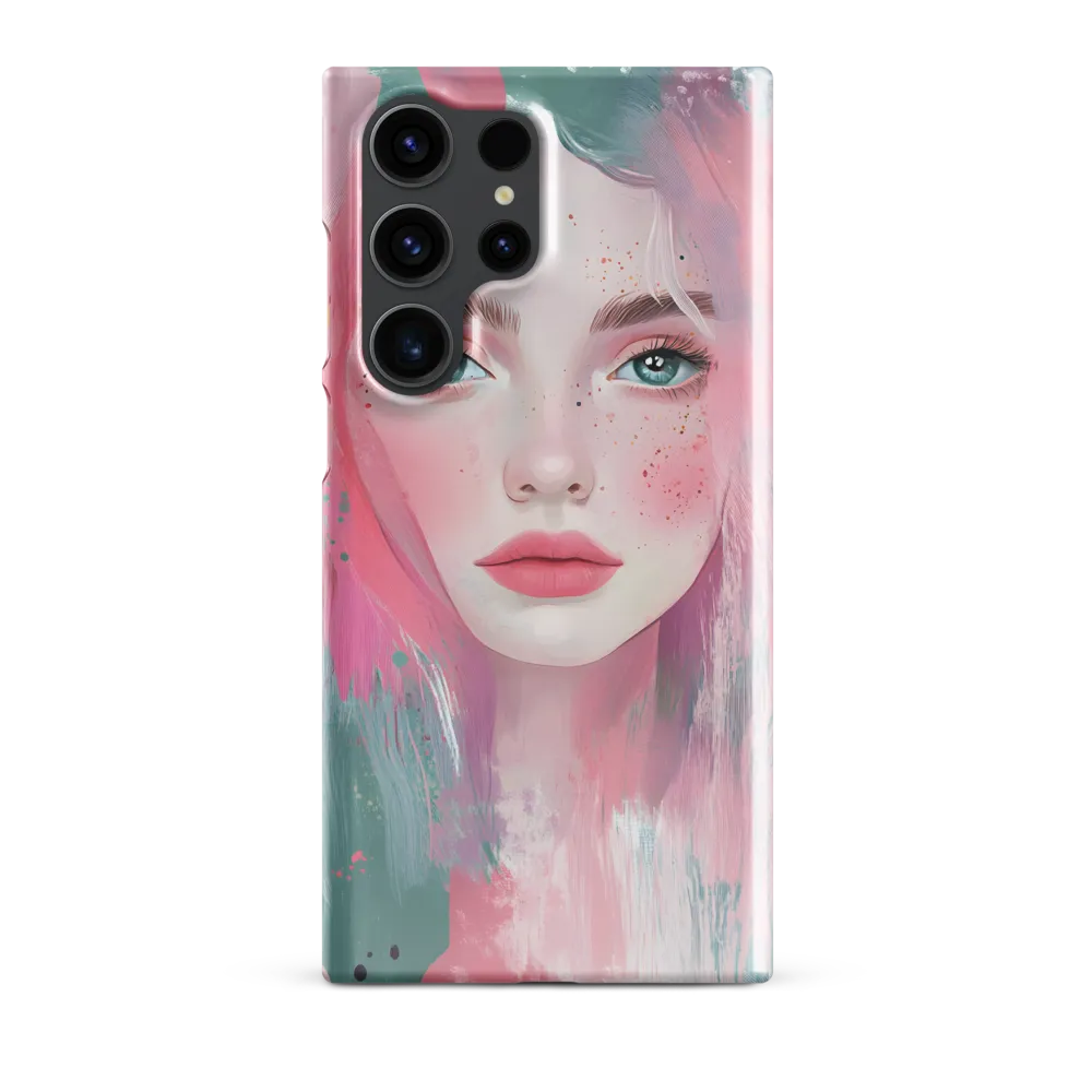 Dreamy Serenity: A Contemporary Portrait | Phone Case |  S23 Ultra | Snap Case | Glossy