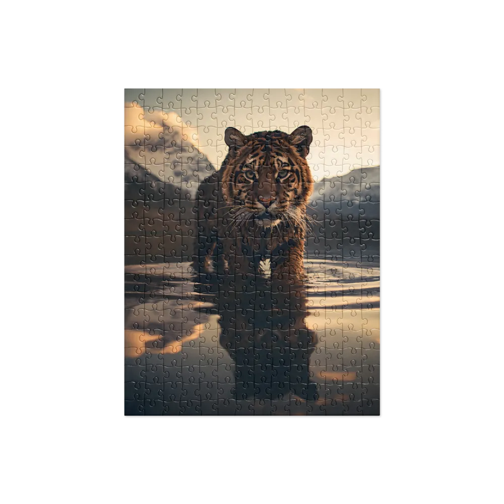 Majestic Reflection: The Tiger's Domain | Jigsaw Puzzle | 252 pieces