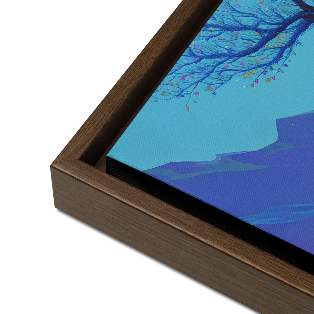 Ethereal Harmony | Canvas with Brown Frame | 12″×16″