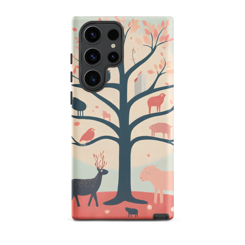 Whimsical Tree with Playful Creatures