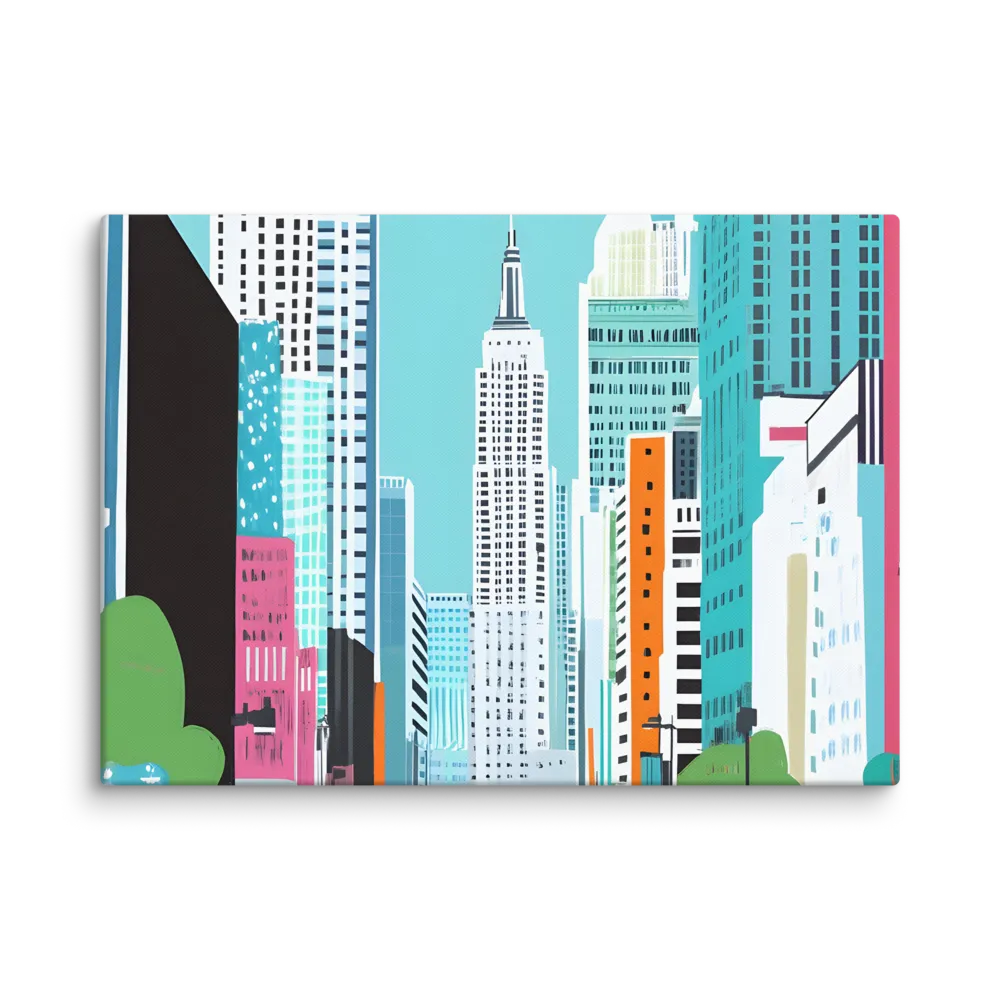 Urban Symphony: A Modern Cityscape | Canvas | 20″×28″