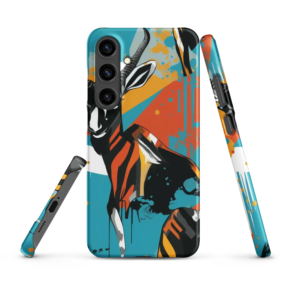 Dynamic Antelope in Vivid Abstract