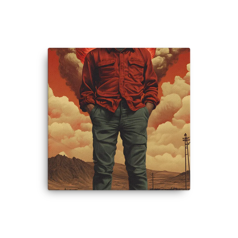 Defiant Spirit in a Surreal Landscape | Thin Canvas | 12″×12″