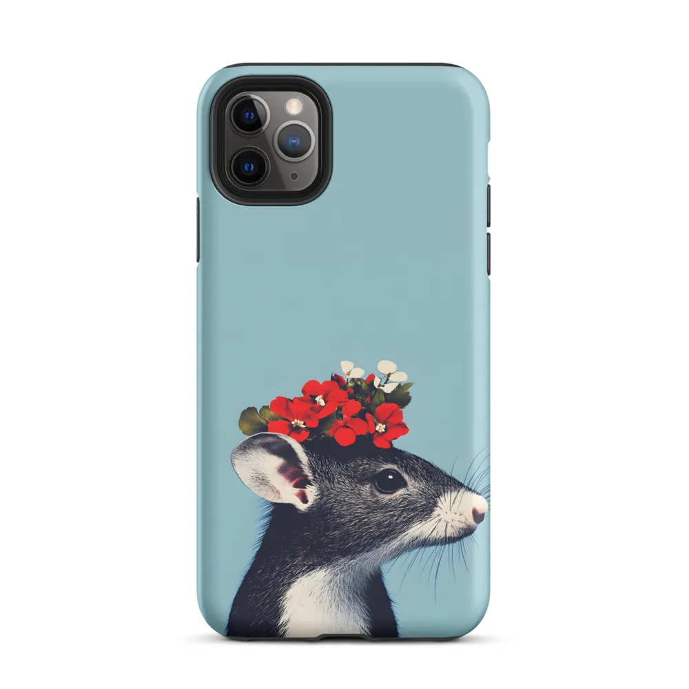 Whimsical Flora: A Mouse's Floral Crown | Phone Case |  11 Pro Max | Tough Case | Matte