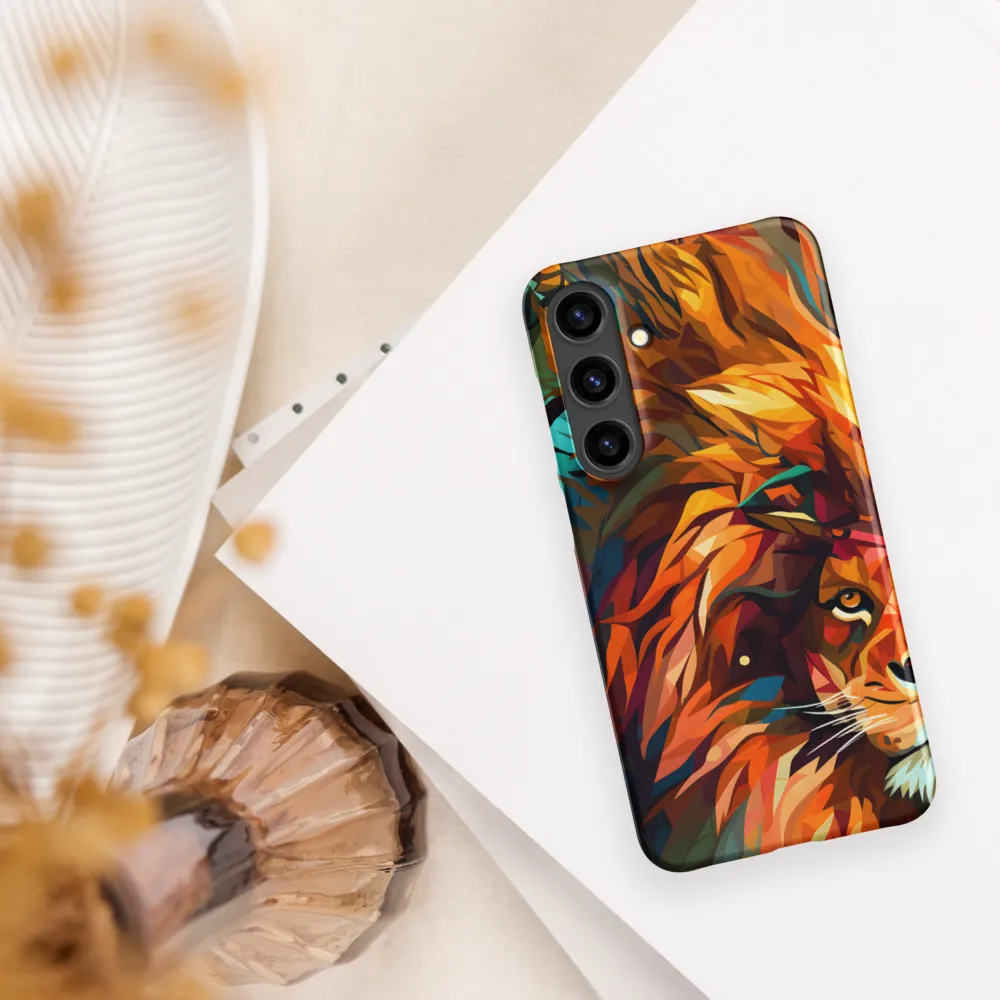 Majestic Gaze: The Polygonal Lion