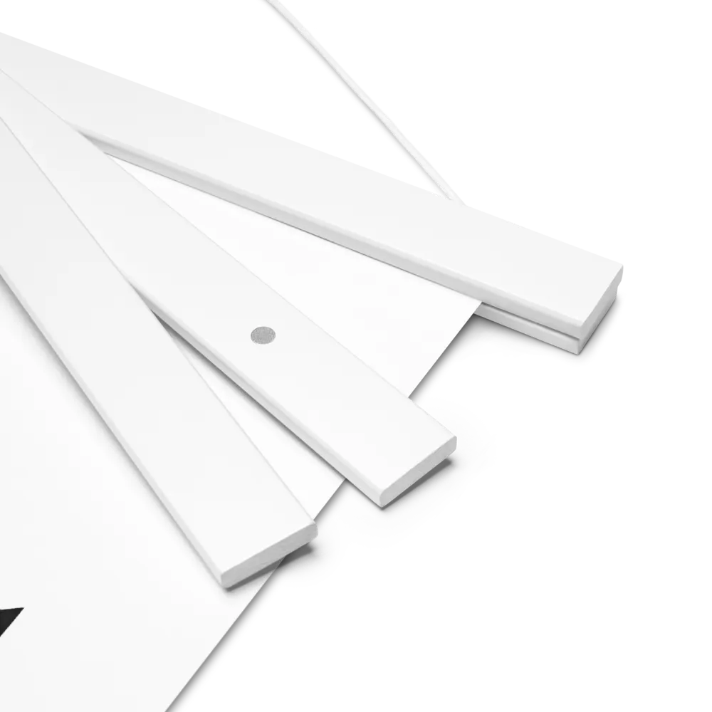 Urban Serenity from Above | Poster With White Wood Hanger | 18″×24″