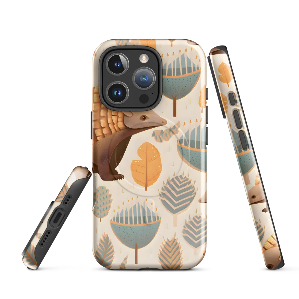 Pangolins in a Whimsical Habitat | Phone Case |  16 Pro | MagSafe® Tough Case | Glossy