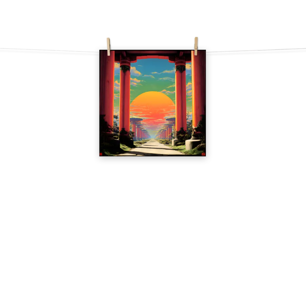 Avenue of Crimson Gates 
 Poster | 18″x 18″