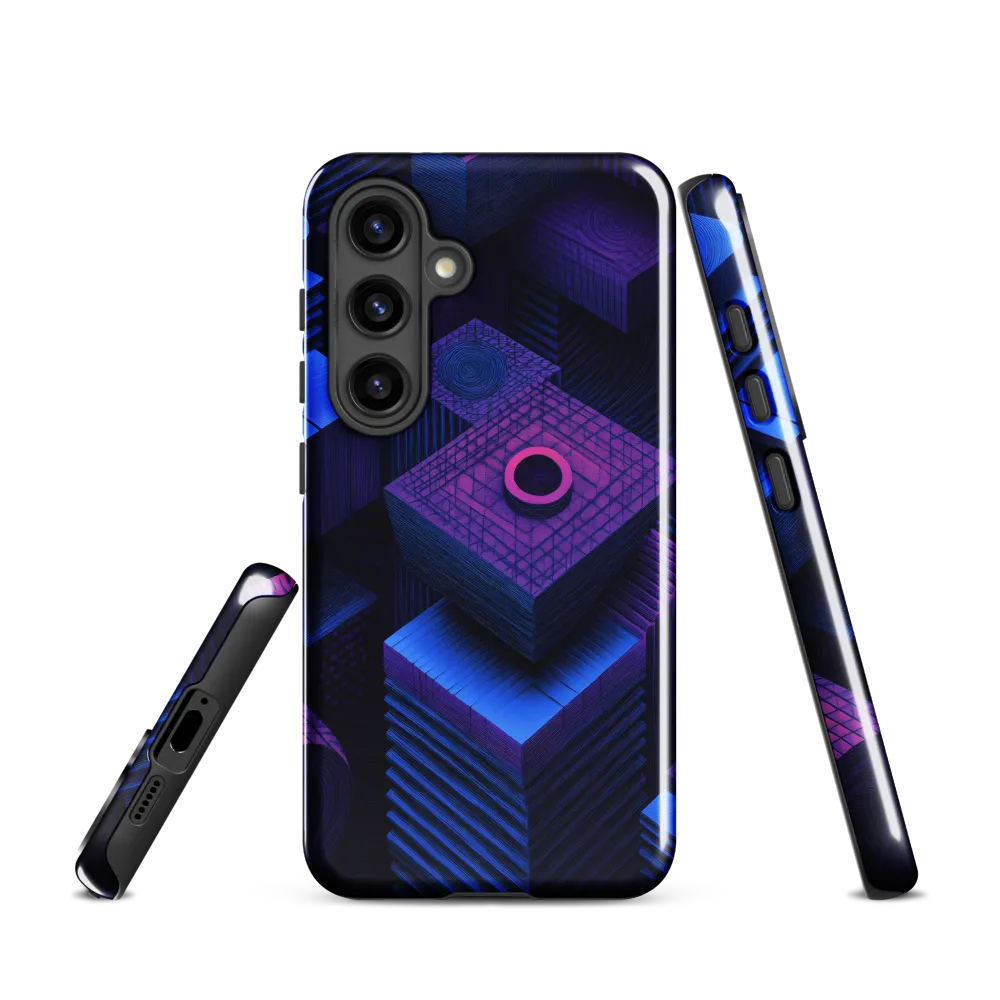 Geometric Dreams in Blue and Purple