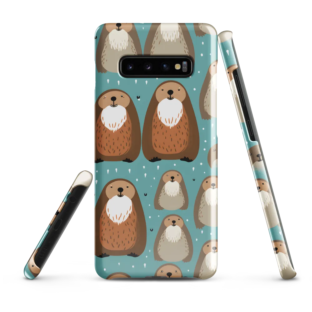 Whimsical Otter Pattern | Phone Case |  S10 Plus | Snap Case | Glossy