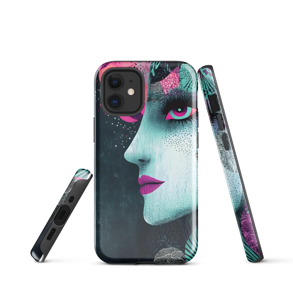 Mystical Beauty in Blue and Pink | Phone Case |  12 mini | Tough Case | Glossy