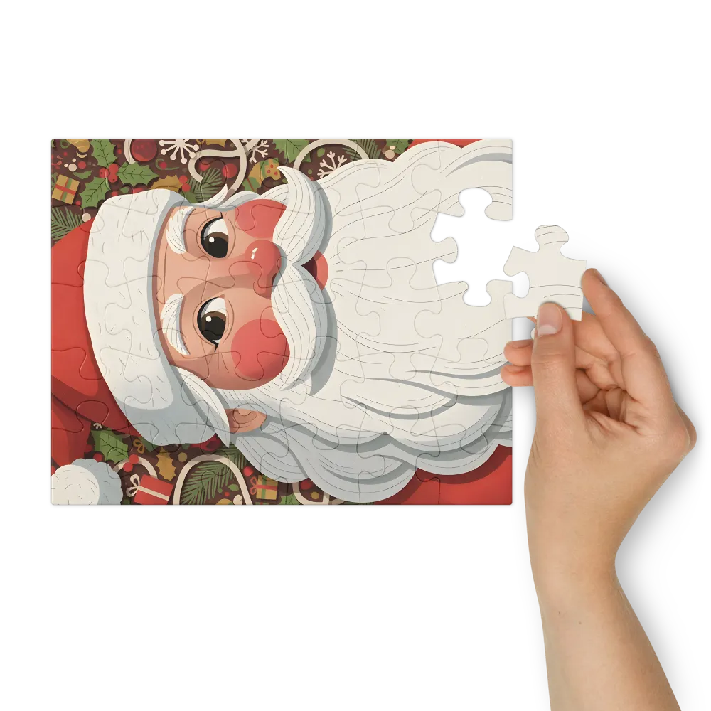 Santa Portrait 
 Jigsaw Puzzle in Tin Box