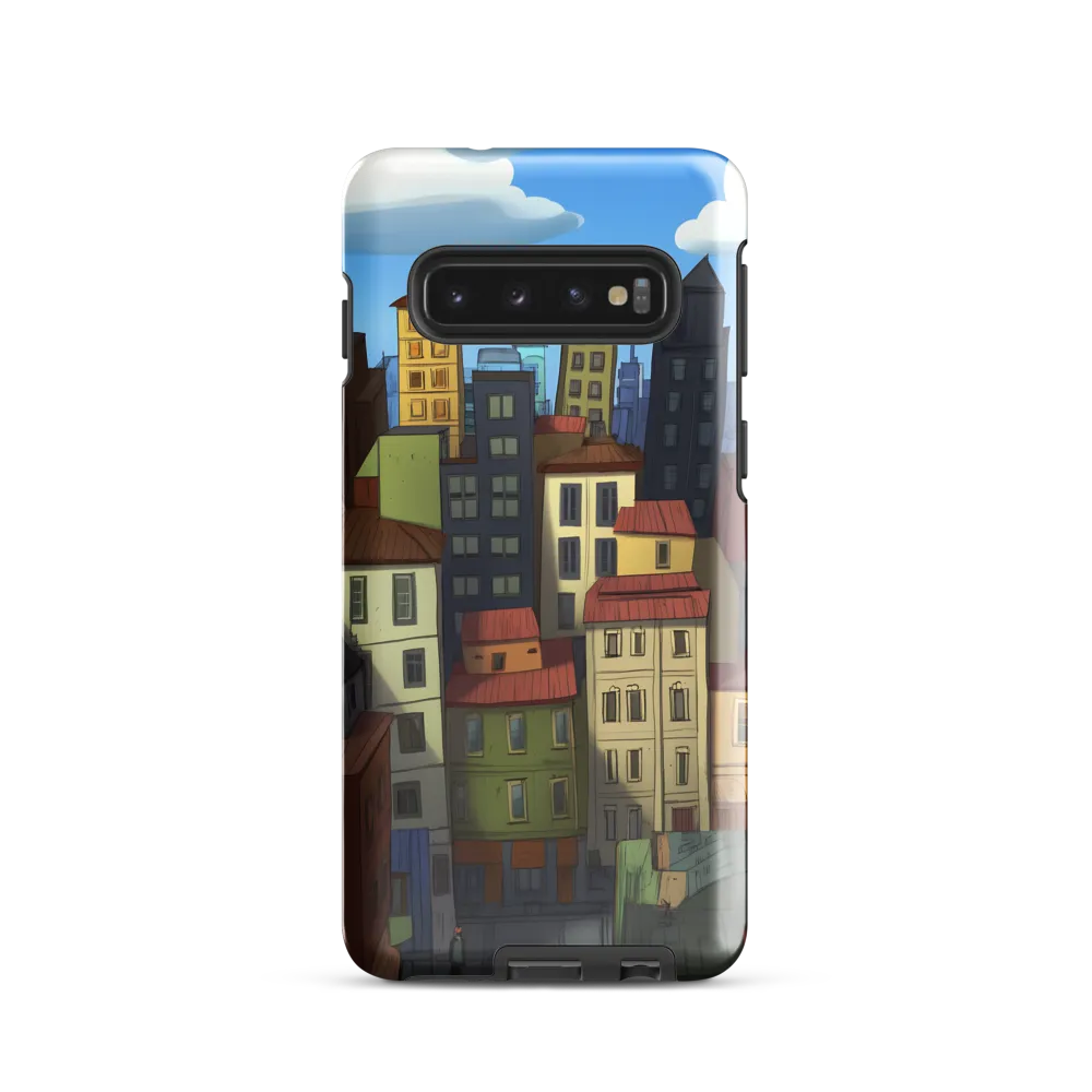 Urban Symphony: A Colorful Cityscape | Phone Case |  S10 | Tough Case | Glossy
