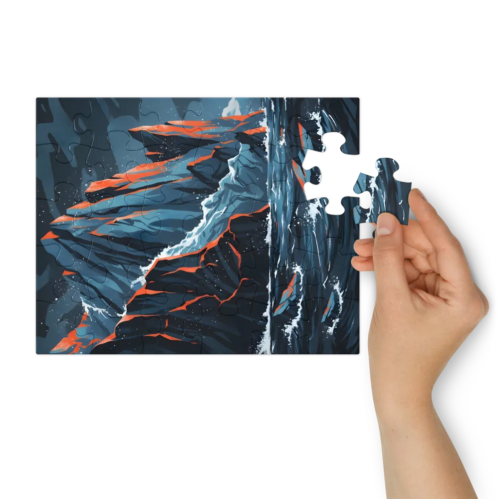 Midnight Cliffs 
 Jigsaw Puzzle in Tin Box