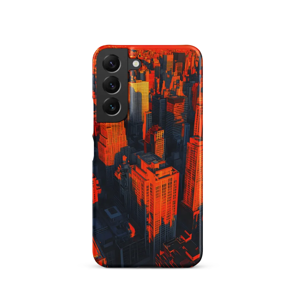 Urban Dawn: A Digital Ode to Skyscrapers | Phone Case |  S22 | Snap Case | Matte