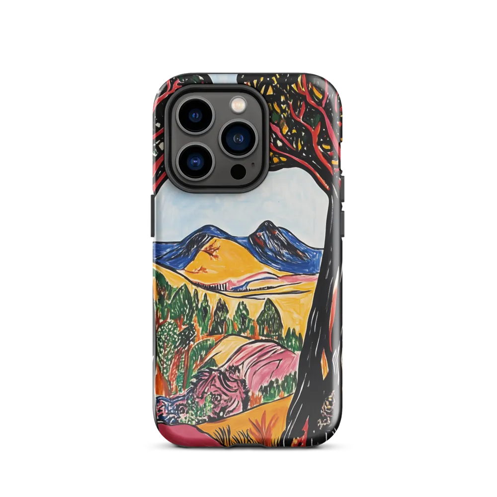 Vibrant Nature's Embrace | Phone Case |  14 Pro | Tough Case | Glossy
