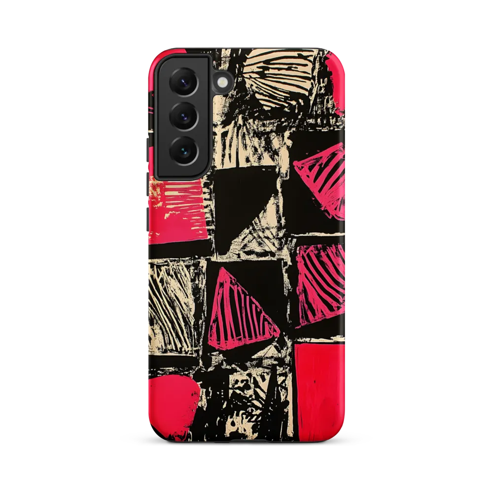 Geometric Symphony in Pink and Black