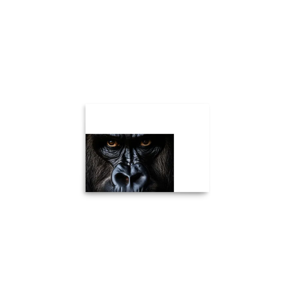 Gaze of the Wild: A Gorilla's Portrait | Poster | 5″×7″