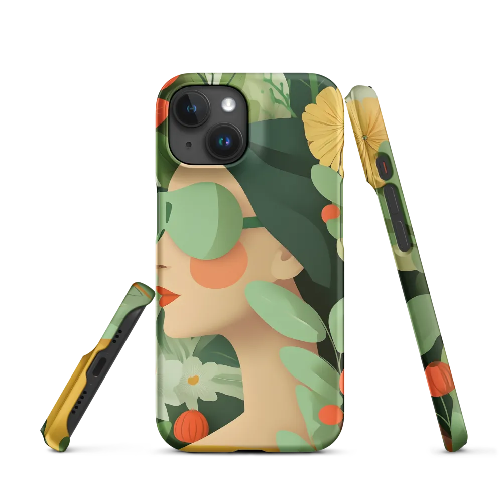 Nature's Serenity: A Modern Portrait | Phone Case |  15 | Snap Case | Matte