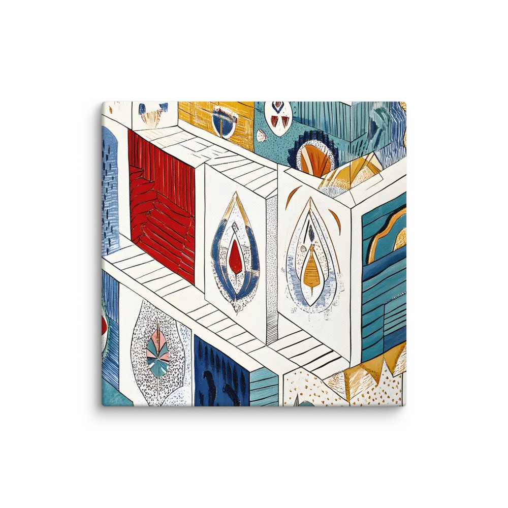 Symphony of Geometric Harmony | Canvas | 14″×14″