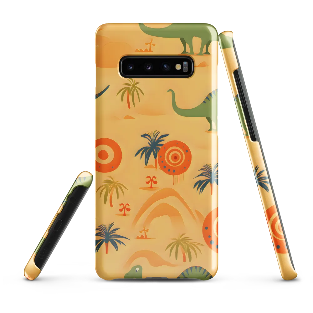 Dinosauria Delight: A Colorful Prehistoric Adventure | Phone Case |  S10 Plus | Snap Case | Glossy