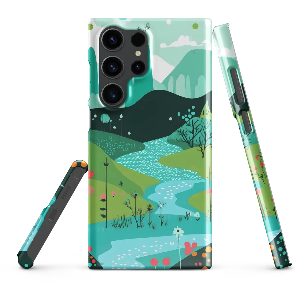 Whimsical River in a Lush Landscape