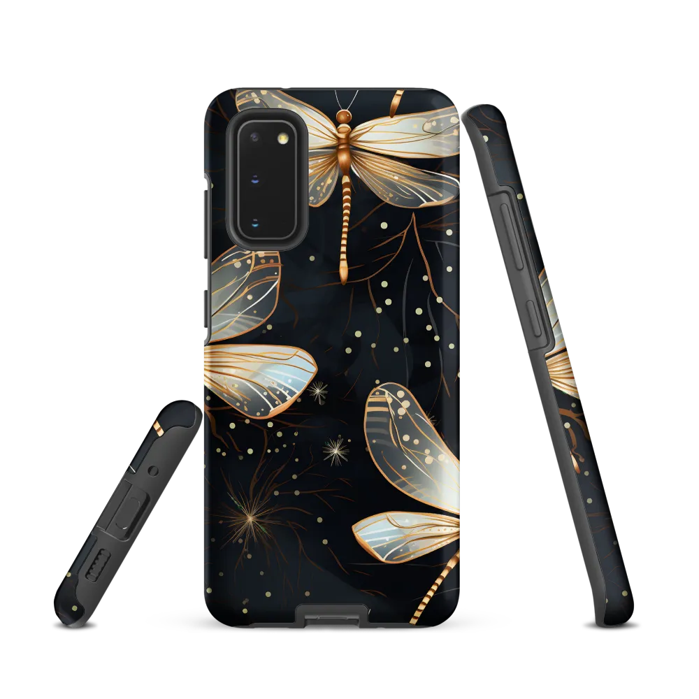 Ethereal Dance: Dragonflies in a Midnight Garden