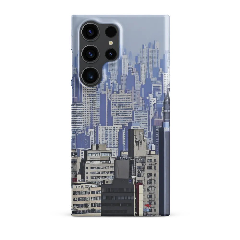 Urban Symphony: A Cityscape in Blues and Grays