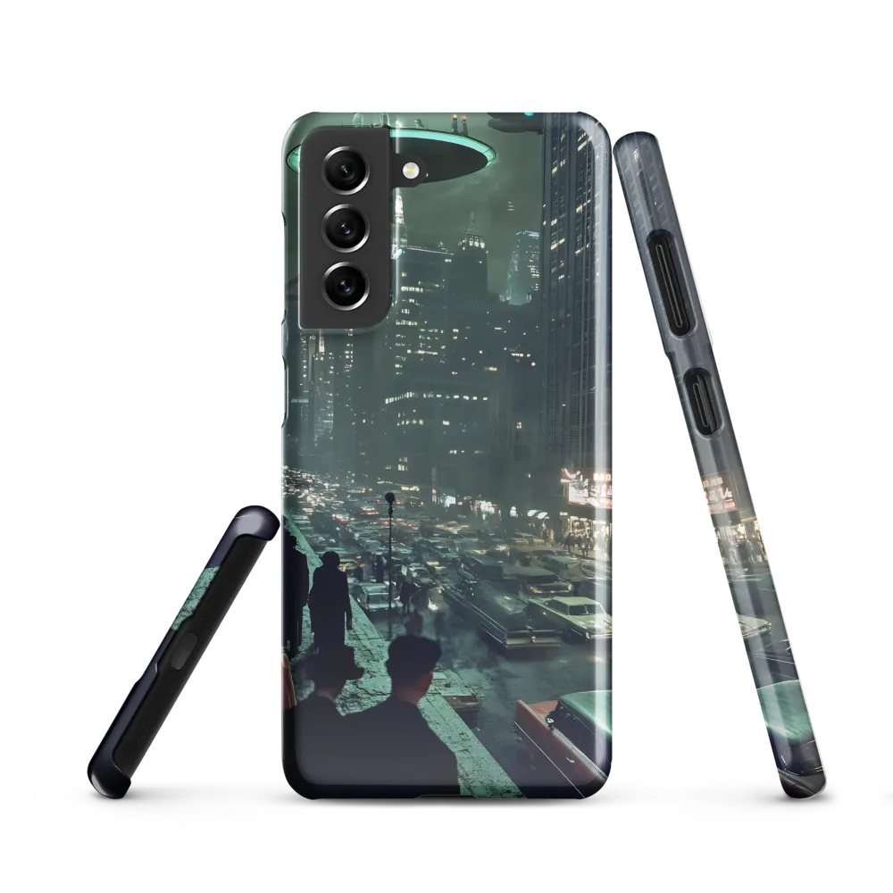 Mysterious Encounters in a Neon City | Phone Case |  S21 | Snap Case | Glossy