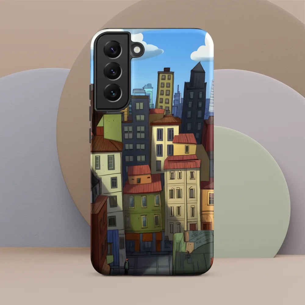 Urban Symphony: A Colorful Cityscape | Phone Case |  S22 Plus | Tough Case | Matte