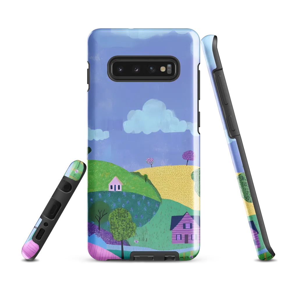 Whimsical Hills and Quaint Homes | Phone Case |  S10 Plus | Tough Case | Glossy