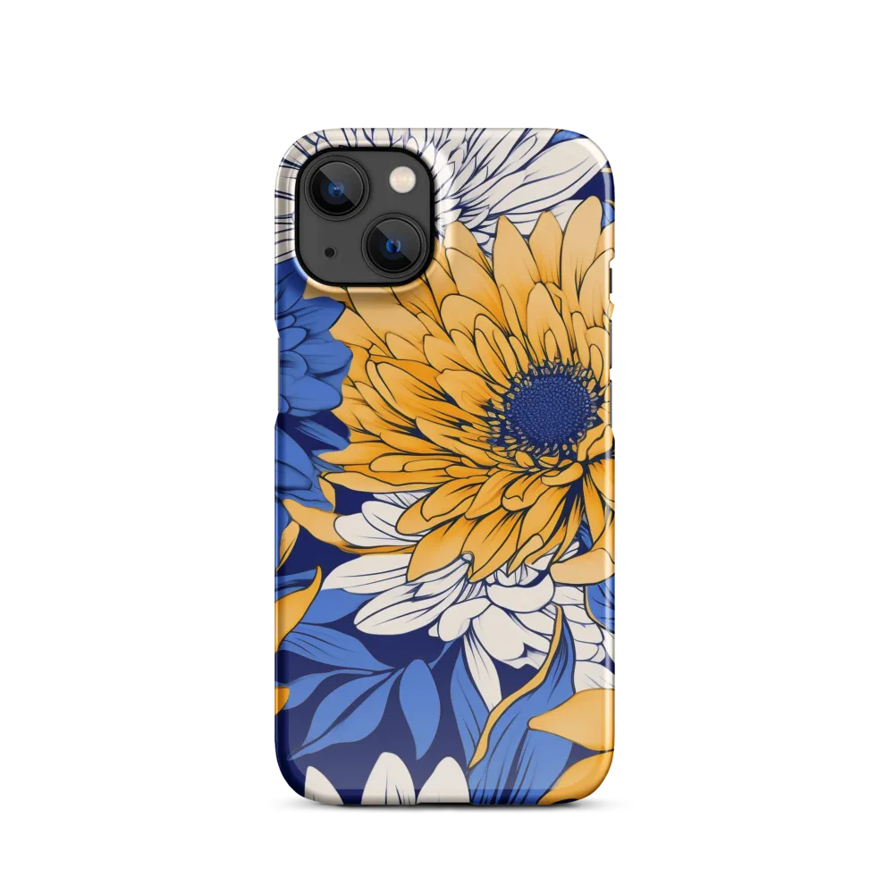 Floral Harmony in Blue and Yellow