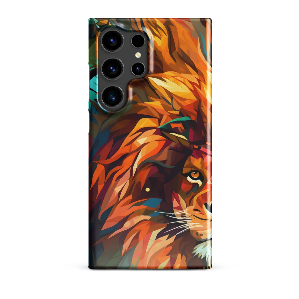 Majestic Gaze: The Polygonal Lion