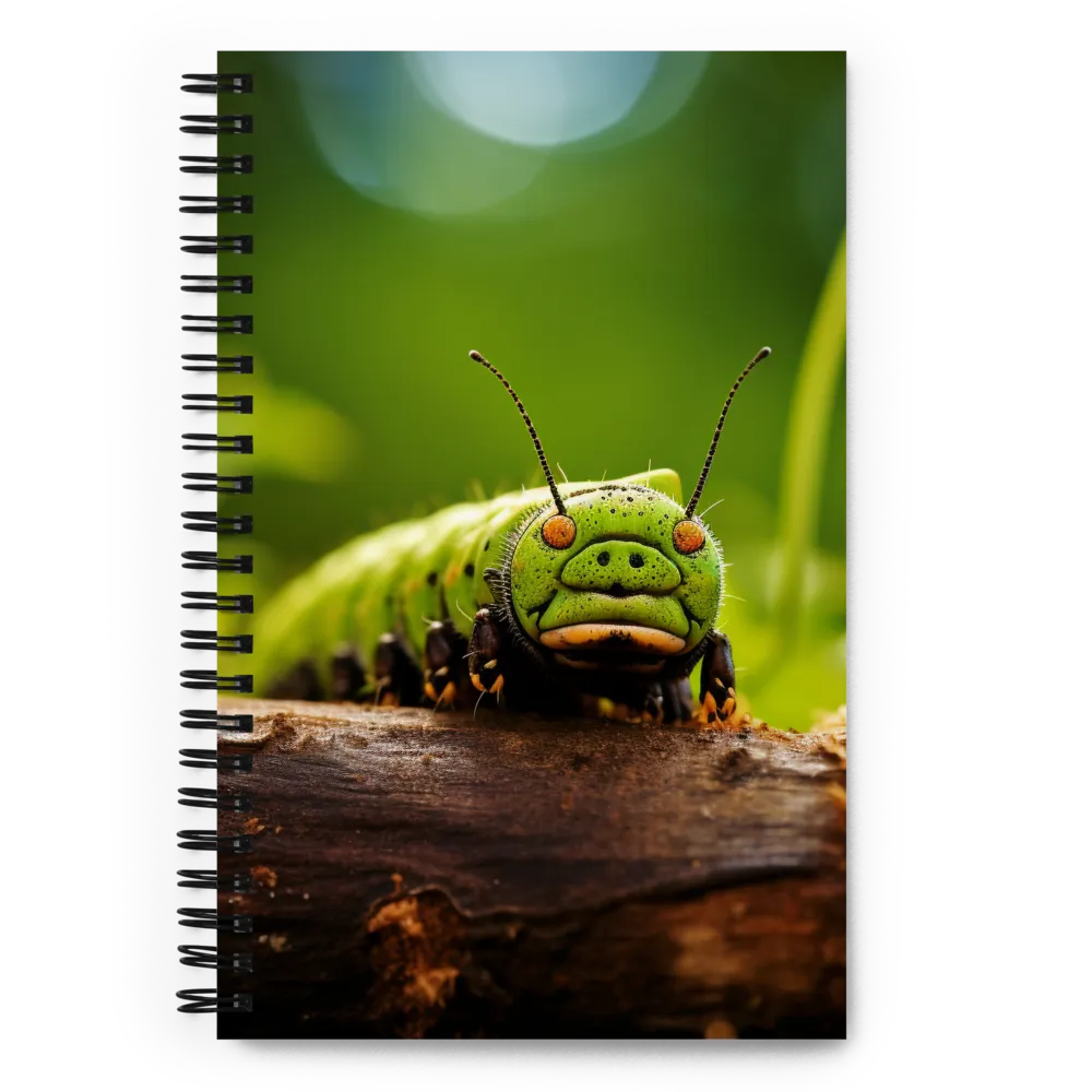 A Caterpillar's Luminous Journey | Spiral Notebook