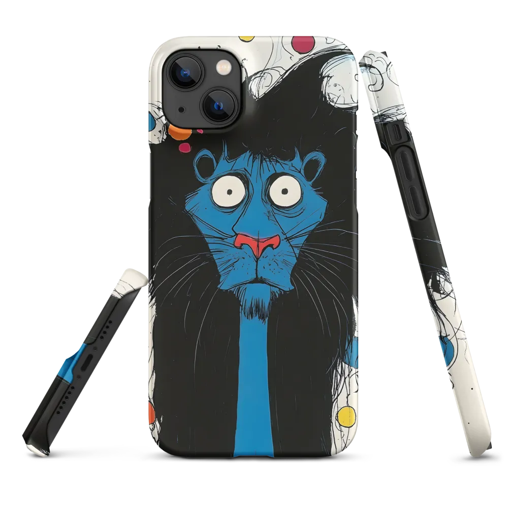 Whimsical Blue Lion