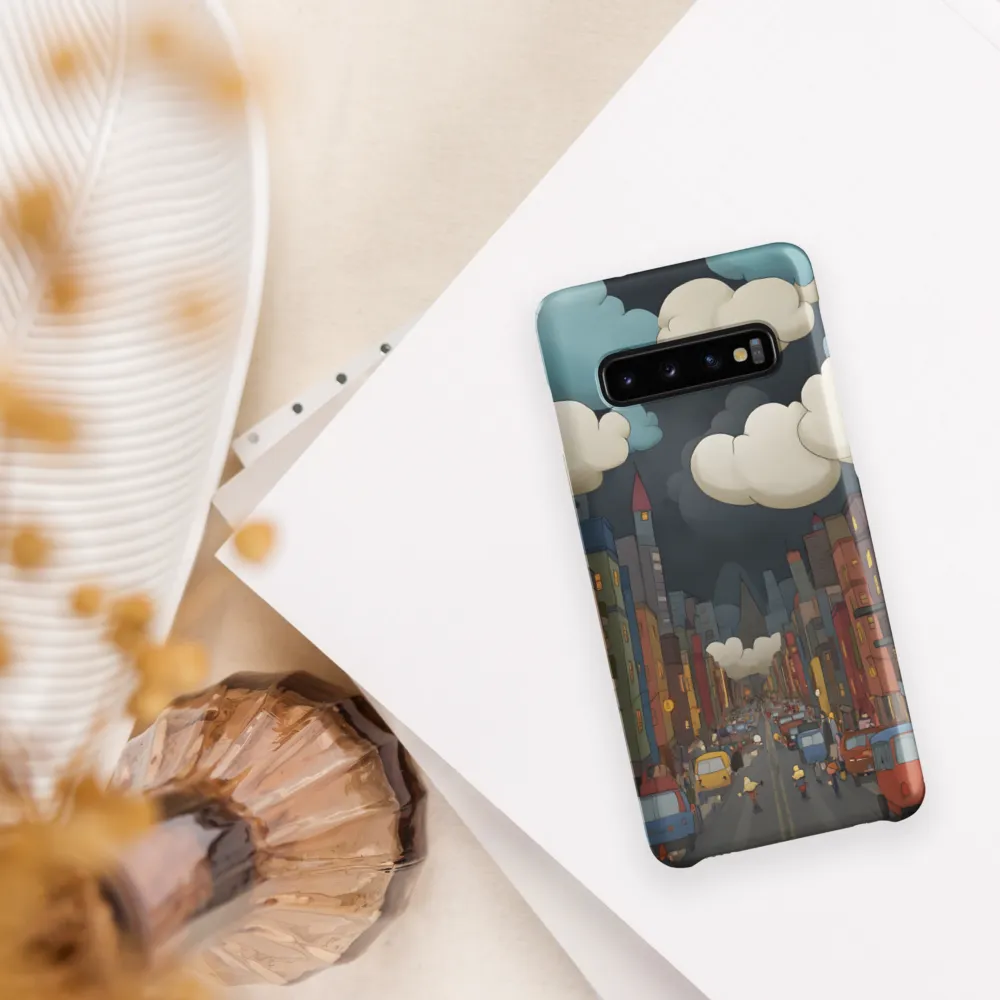 Urban Symphony: A City Awakens at Dusk | Phone Case |  S10 | Snap Case | Matte