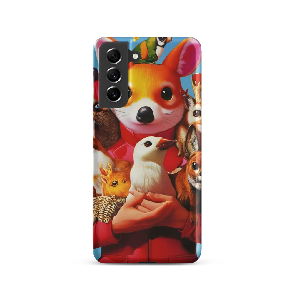 Harmony in Whimsy: A Modern Animal Ensemble | Phone Case |  S21 | Snap Case | Matte