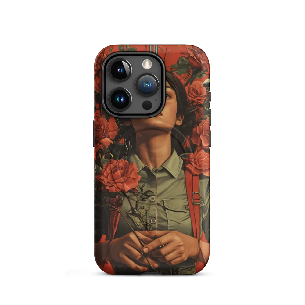 Harmony and Strength: A Portrait Among Roses