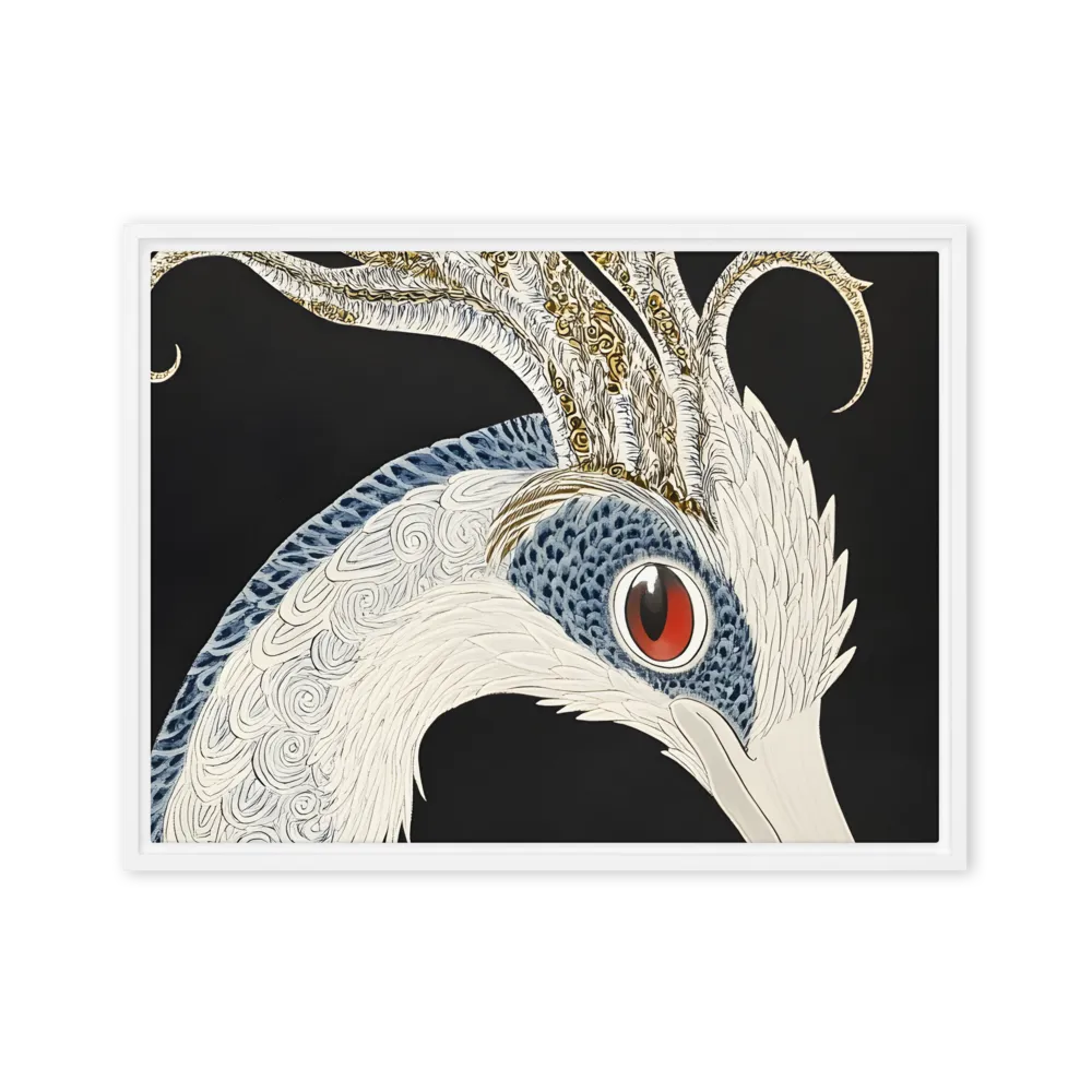 Elegance of the Majestic Peacock | Canvas with White Frame | 18″×24″